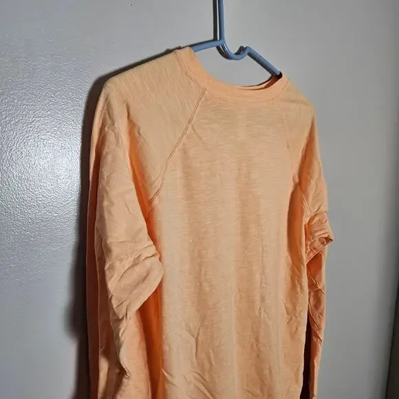 NWOT Zella Pale Orange Long Sleeve Cotton T Shirt Sz Small Flawed - Picture 8 of 11